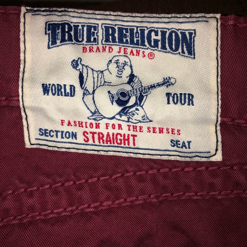 Burgundy True Religion Pants - Picture 5 of 10